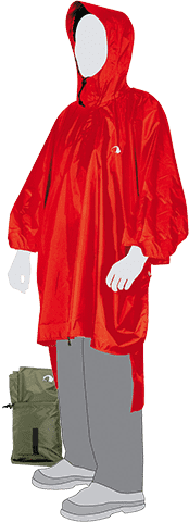 Regenponcho mit eingesetzter Kapuze von Tatonka